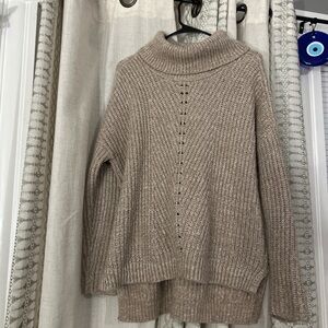 Cozy Tan Turtleneck Sweater